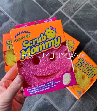 Губка кухонна Scrub Daddy Scrub Mommy, рожево-жовта