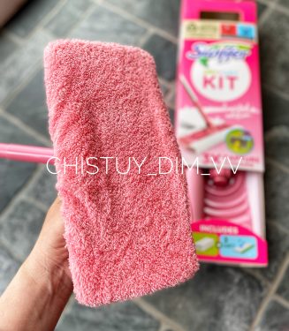 Багаторазова серветка (мікрофібра) на резинці з коротким ворсом на швабру Swiffer