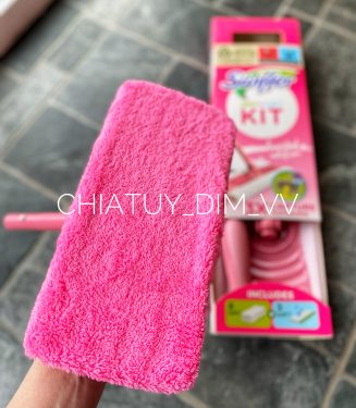 Багаторазова серветка (мікрофібра) на резинці з коротким ворсом на швабру Swiffer